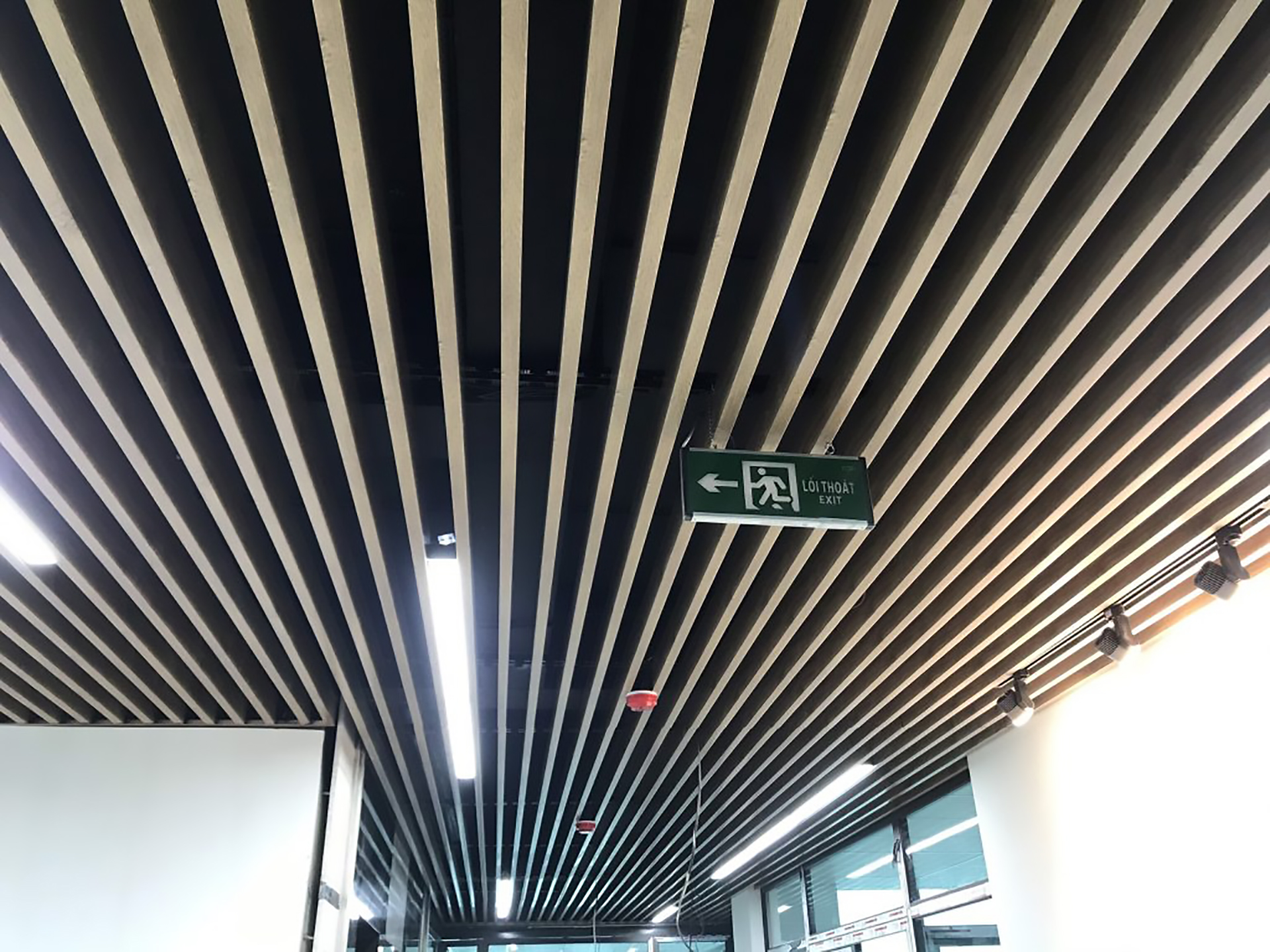 Trần nhôm U vân gỗ tại Văn Phòng