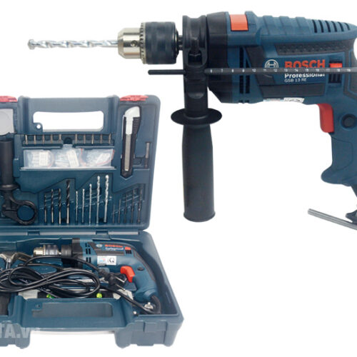 Máy khoan động lực Bosch GSB 13 RE – 06012271K3 (gồm bộ set 100 món)